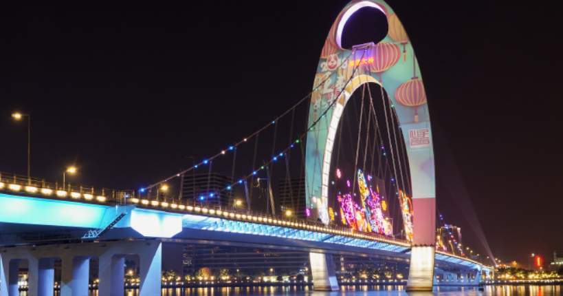 徒步广州猎德大桥拍广州珠江夜景,堪比上海外滩,跟我来看看吧