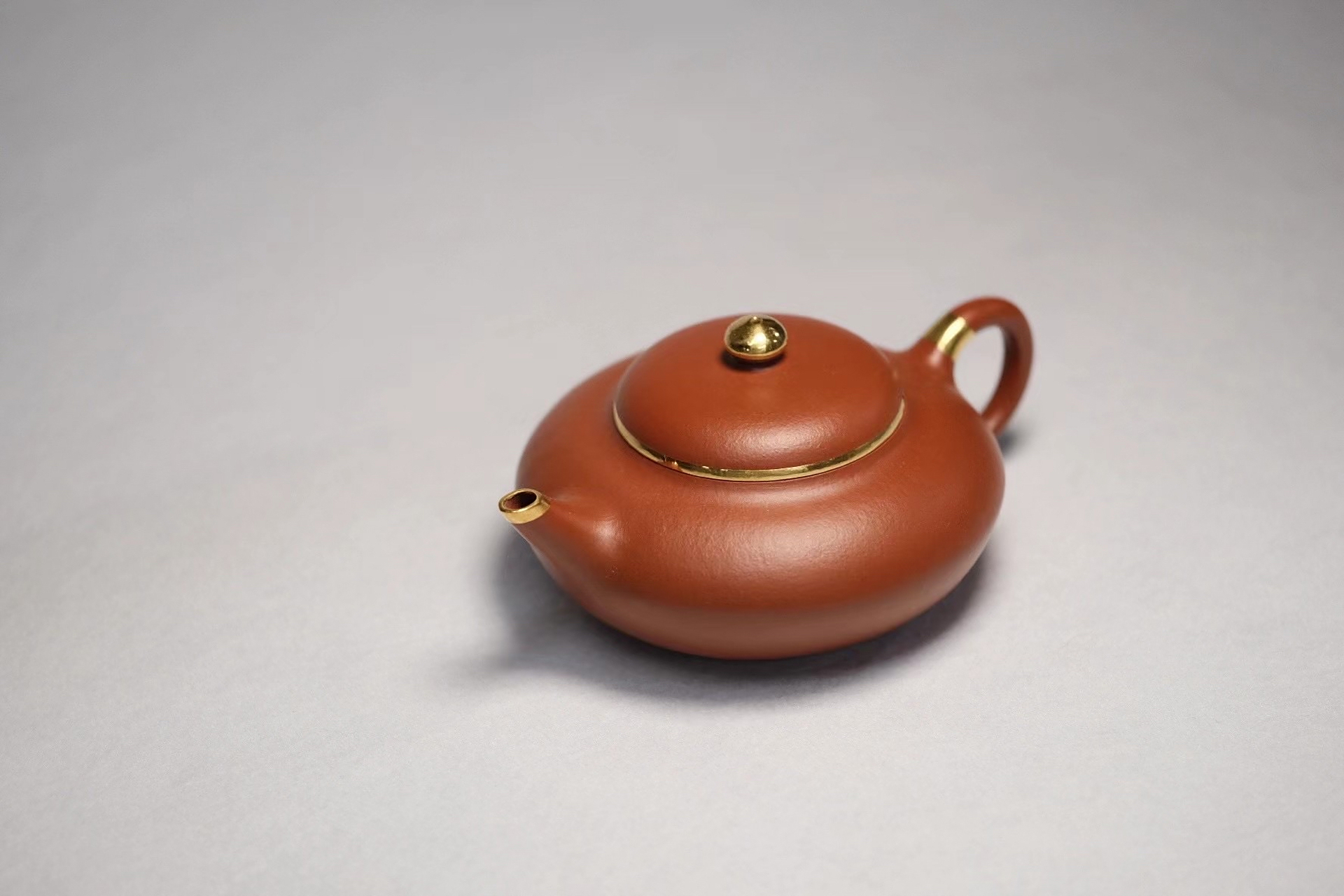 老朱泥 小合欢,全手工制 160cc,内推孔 包金 超好看!