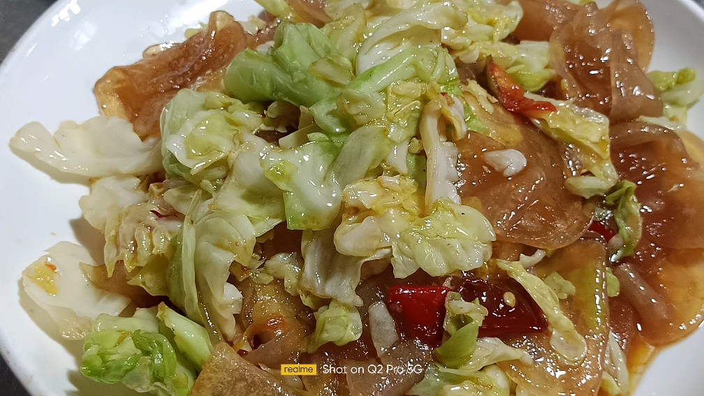 家常菜 包菜炒红薯片