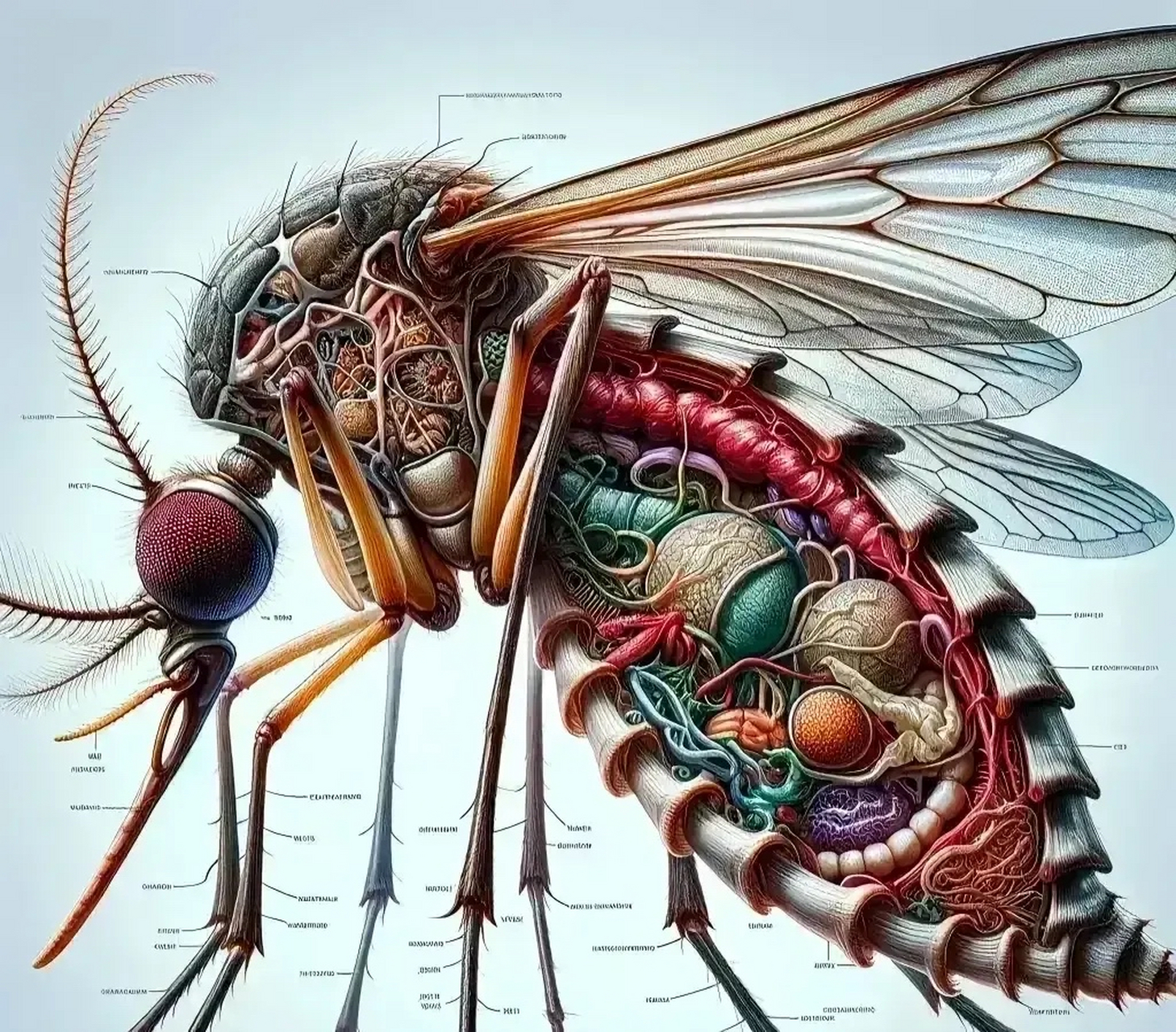 蚊子这么小,人类是如何去解刨它的?#百度秋冬打卡挑战赛