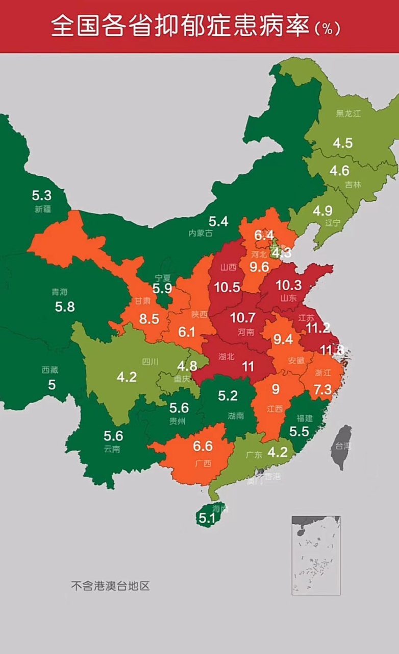 中国抑郁症人数图片