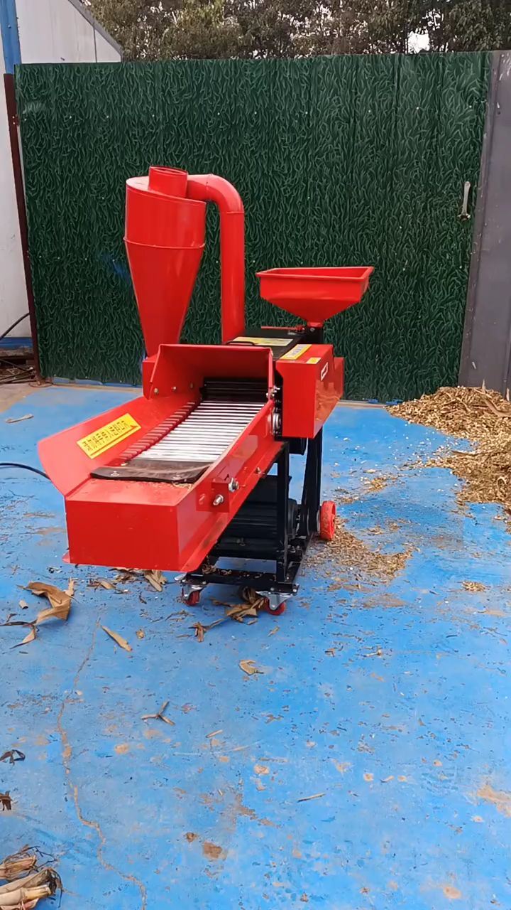 养殖场好用的机械,卧式铡草揉丝粉碎一体机,镀锌铁链条自动进料更安全