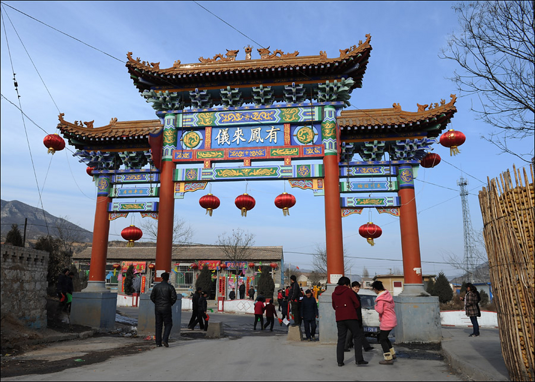 牌坊#村口牌坊# 景区牌楼 公园门楼 祠堂牌楼#村口进村大门牌楼门楼