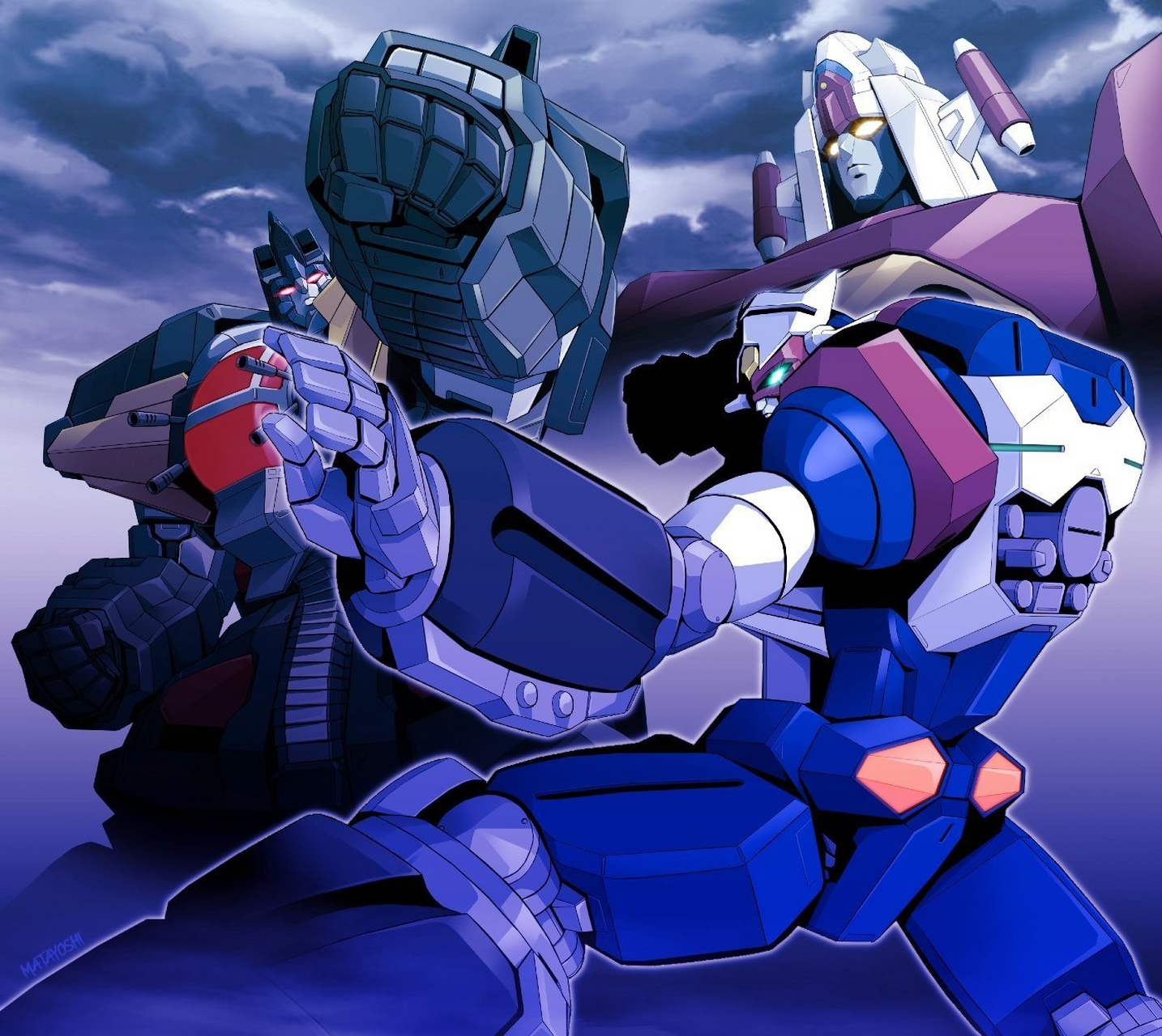 一组复古风格的超级系机器人插画欣赏,by nopple .