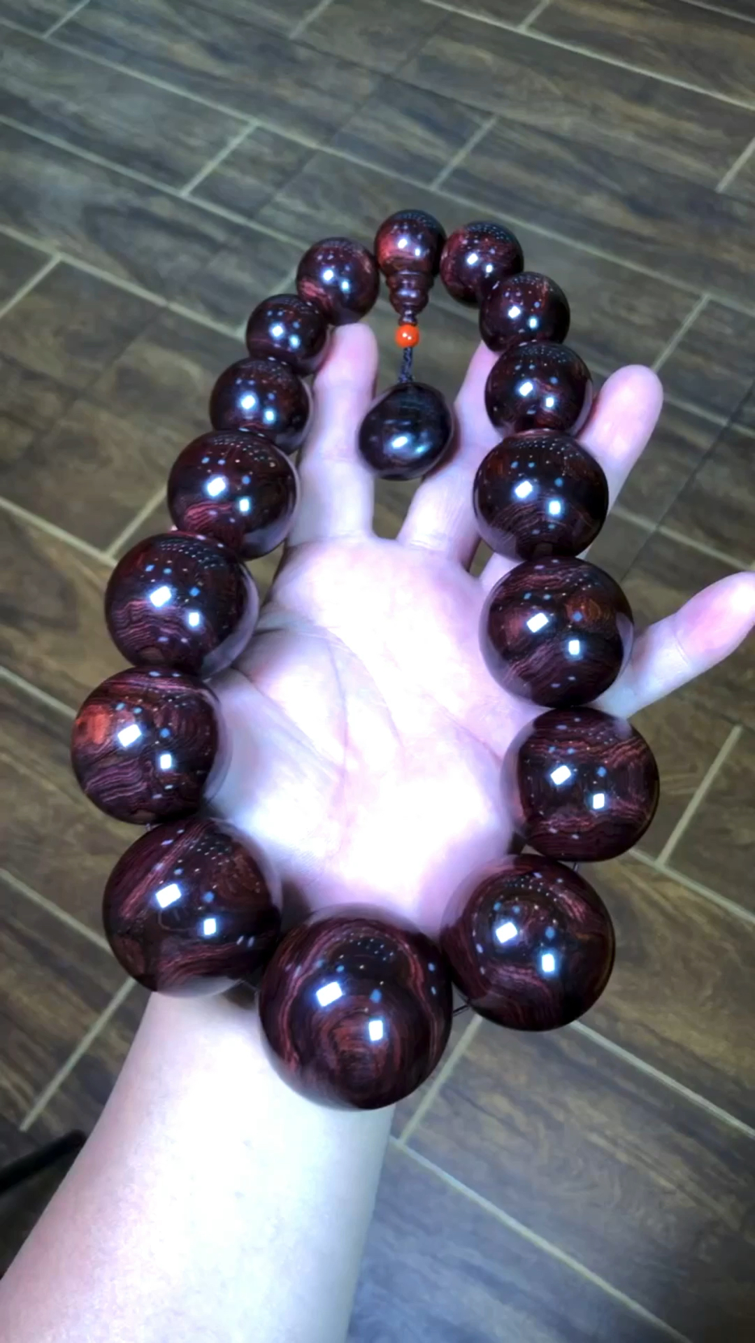 海南黄花梨达摩珠,紫油梨老料材质