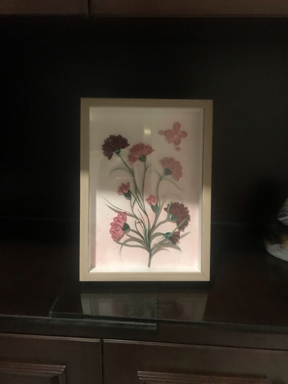 手工# 我的衍纸手工作品一康乃馨