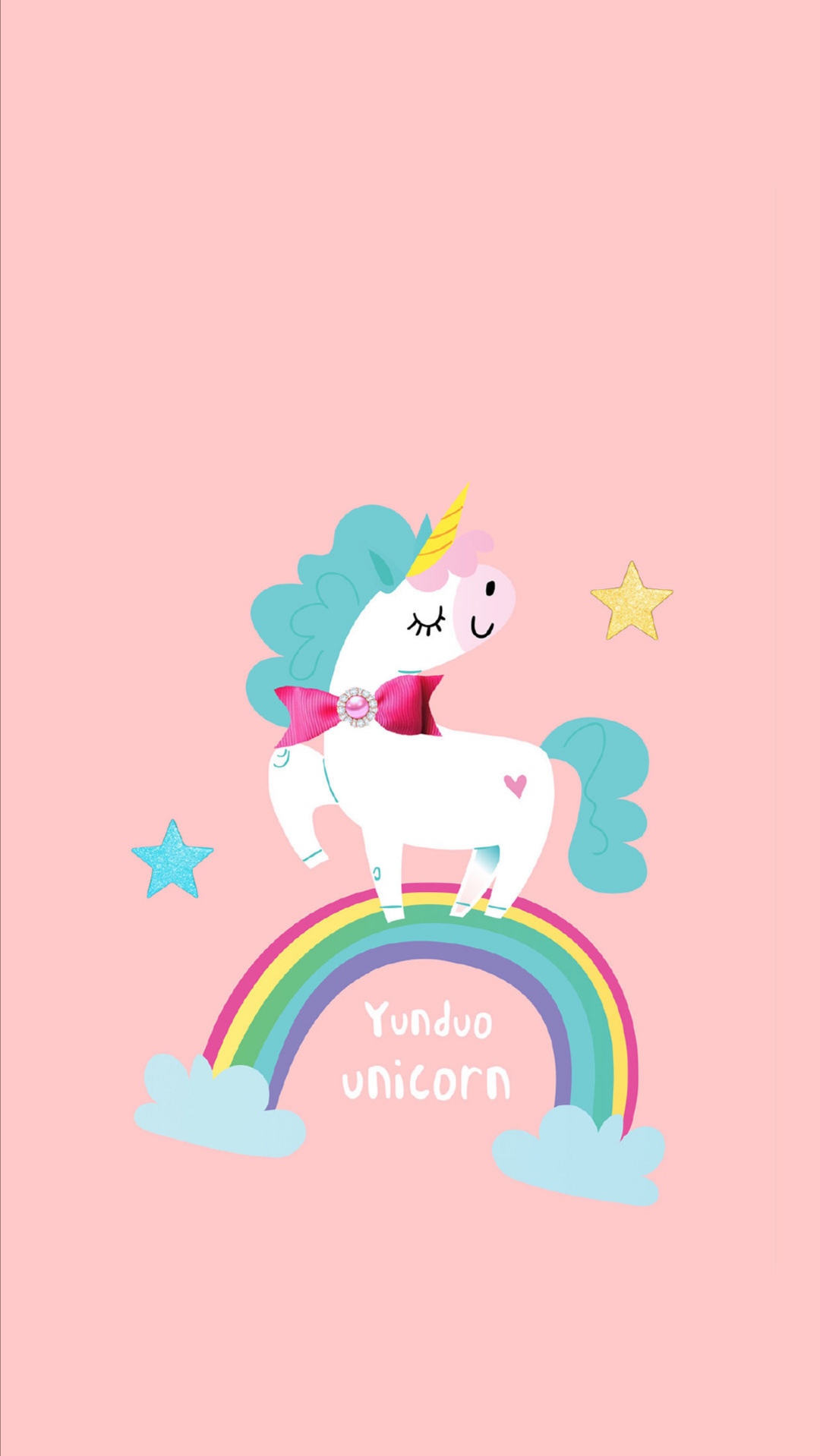 可爱卡通独角兽手机壁纸
