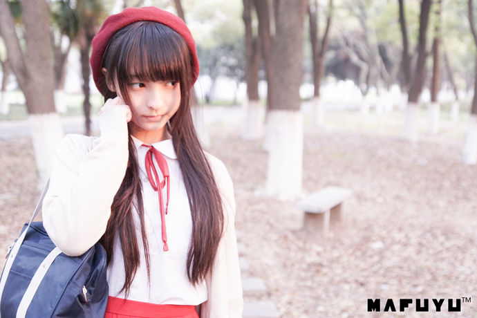 喵纪元 神楽坂真冬 - 红jk白过膝系列 _1_.jpg