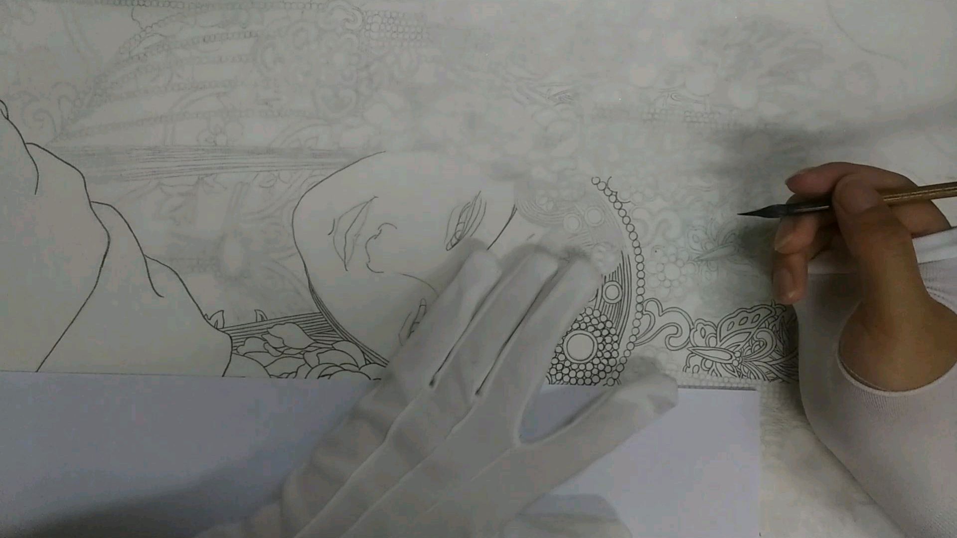 初学工笔画:工笔小强和你一起临摹戏曲人物之白描2