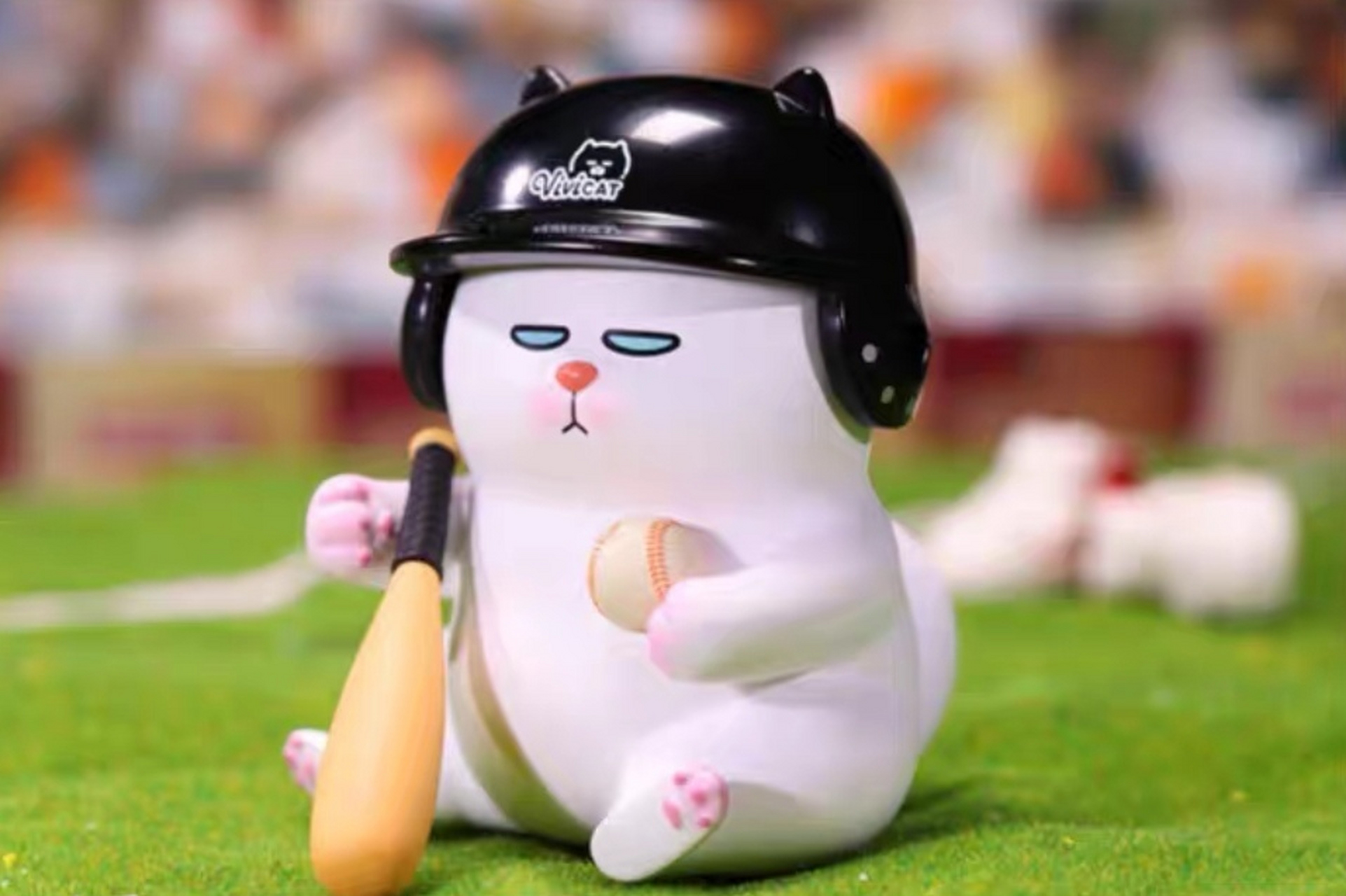 popmart泡泡玛特 vivicat 懒头盔系列盲盒周边摆件玩具创意礼物!