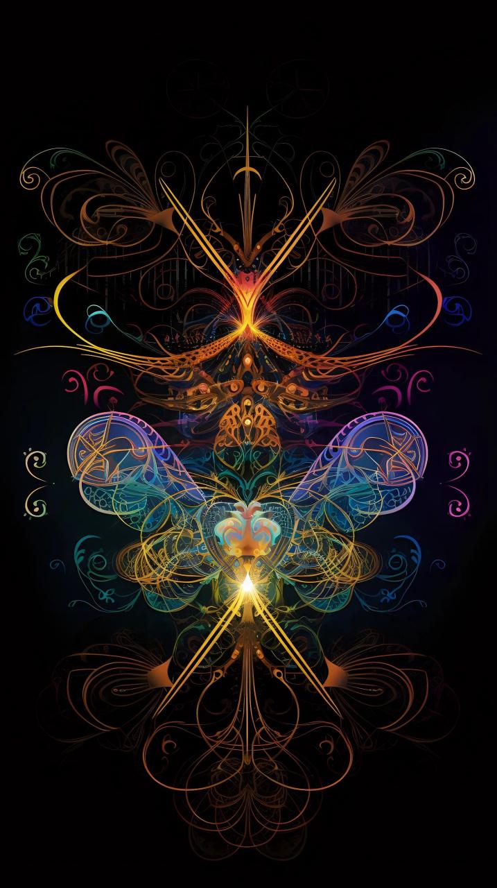 壁纸～犹如万花筒般的光影交错  #ai共创计划