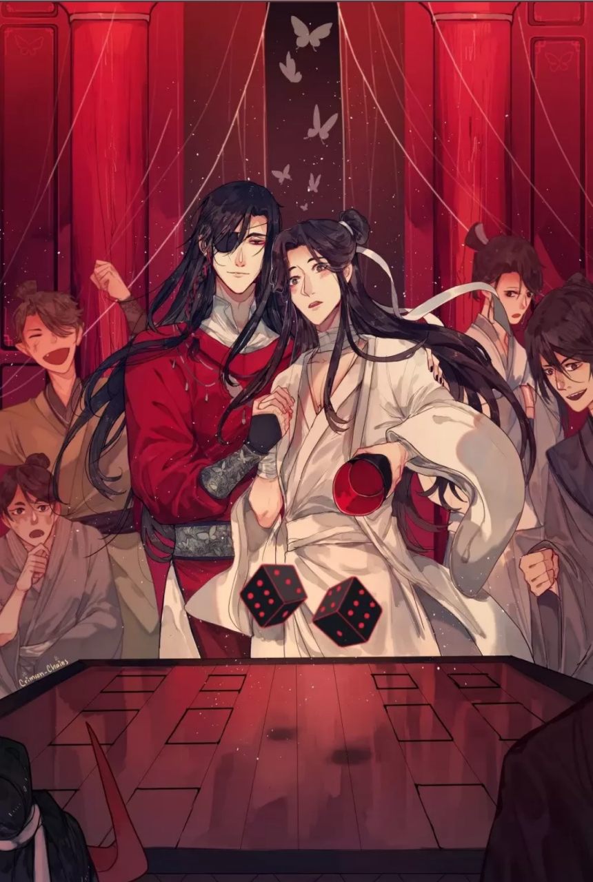 手把手扔骰子名场面#花城谢怜