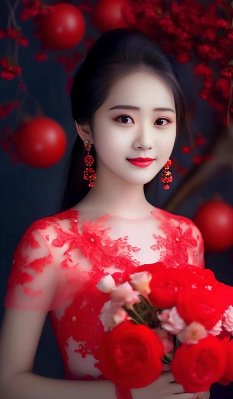 分享美丽:红衣少女与白衣姑娘,现代与古韵的碰撞,流淌出青春的别样