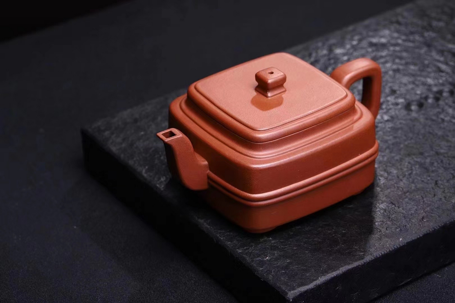 玉系列【玉义】 老红泥 250cc 全手工制作 程康作品,方器大师邵顺生