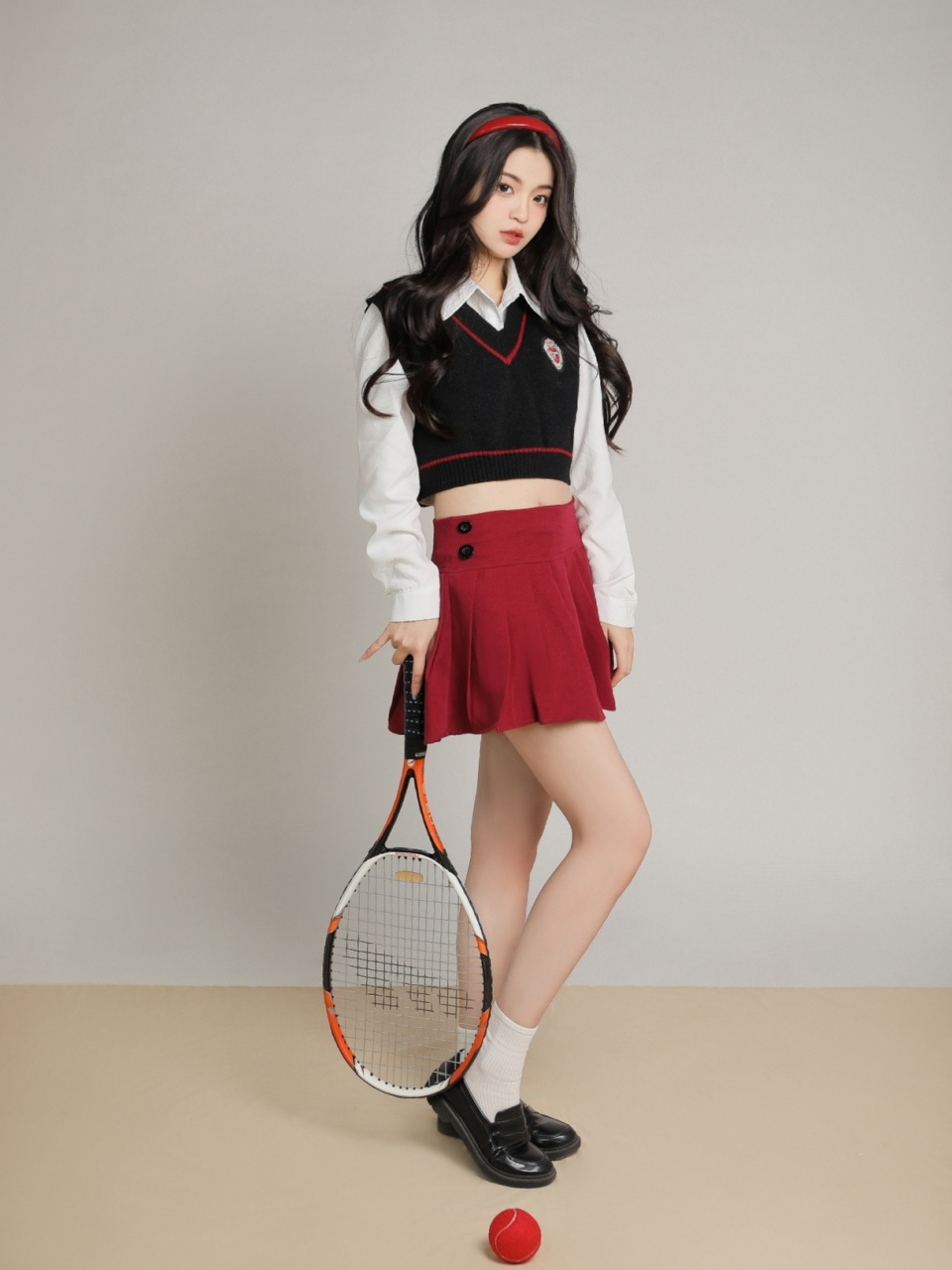 甜酷少女,室内羽毛球写真96#摄影# #美女写真