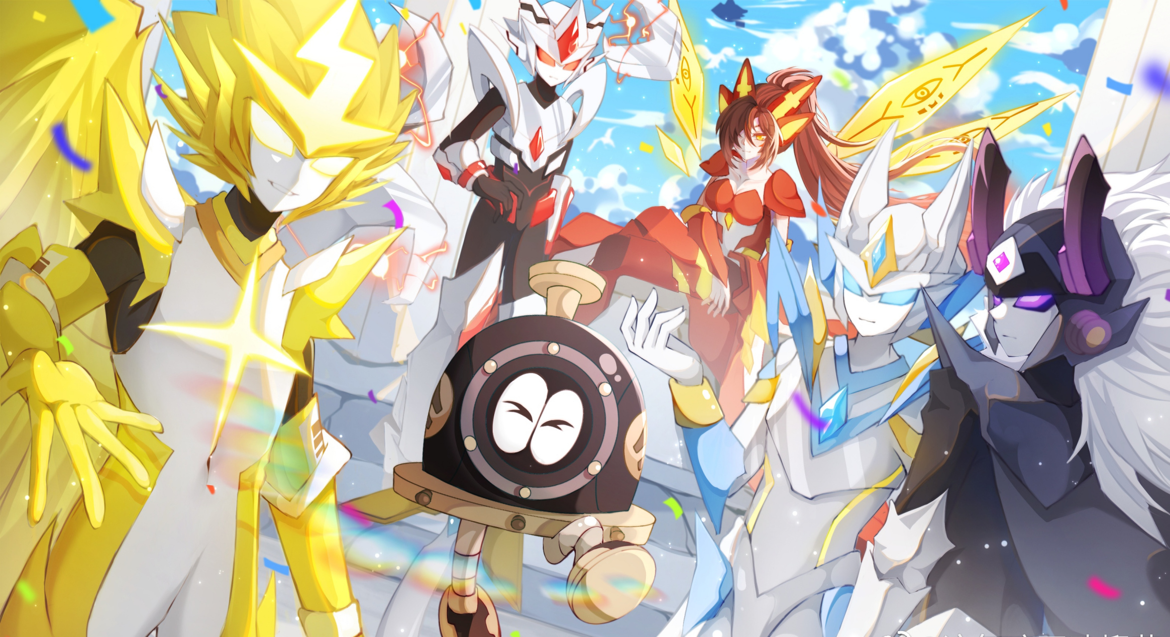 一组《赛尔号》角色同人插画欣赏,增添了华丽的元素.