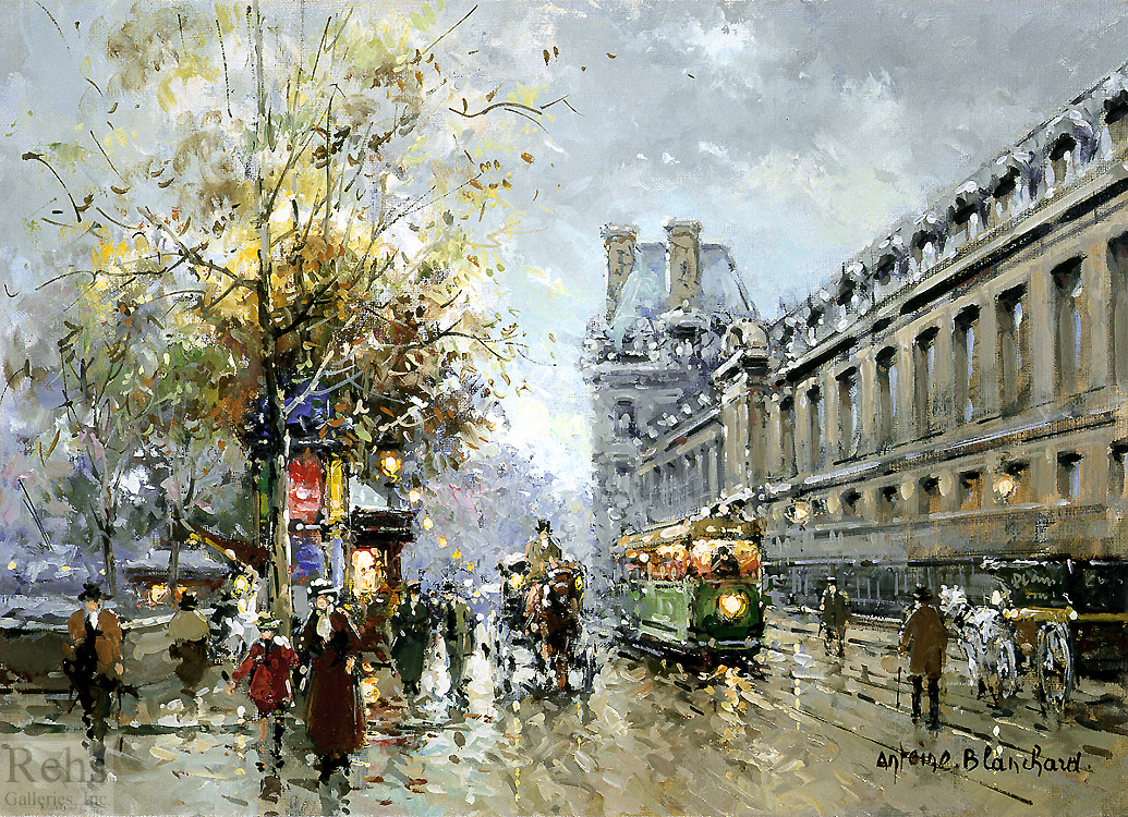 美丽的巴黎街景油画作品欣赏