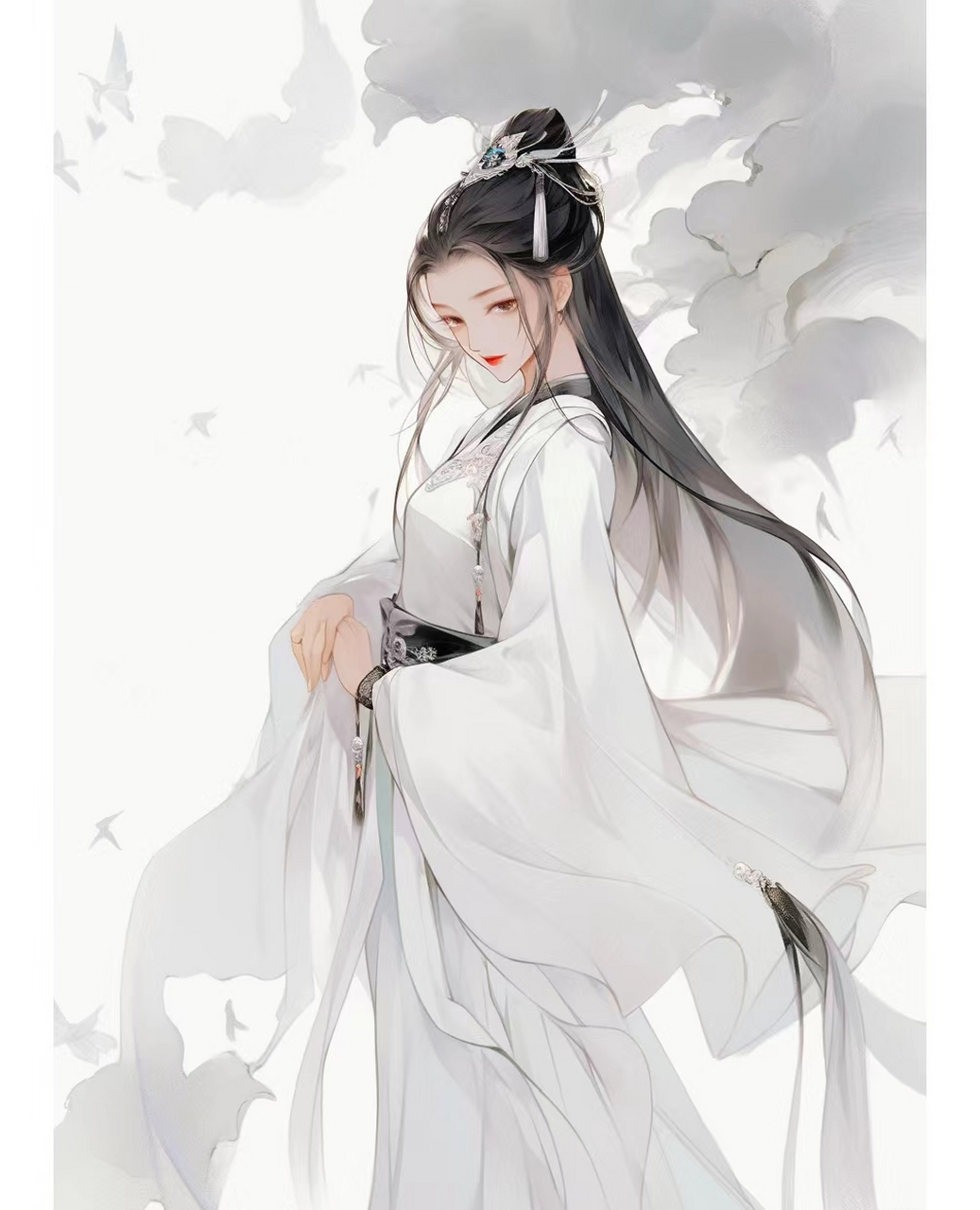 古风清冷美人,清姿傲然,不染凡尘