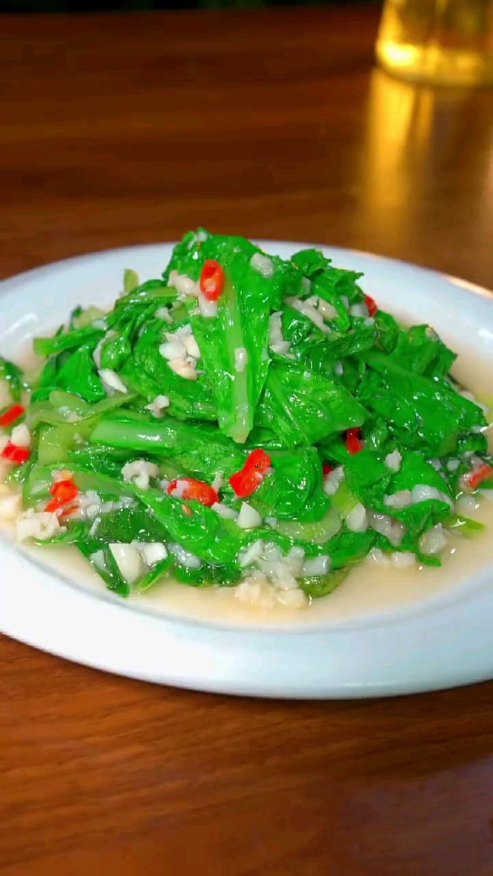 分享美食蒜蓉小白菜做法