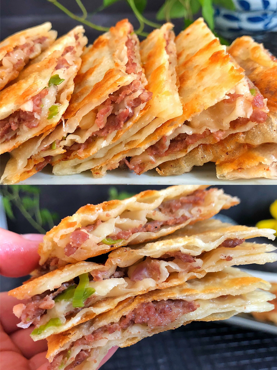 好吃到爆的酥脆千层牛肉饼做法9215这馅太香了|||90馅饼一直是