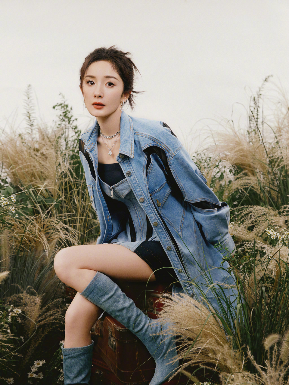 杨幂的新图,鼻孔很出戏,精修的有点儿过.