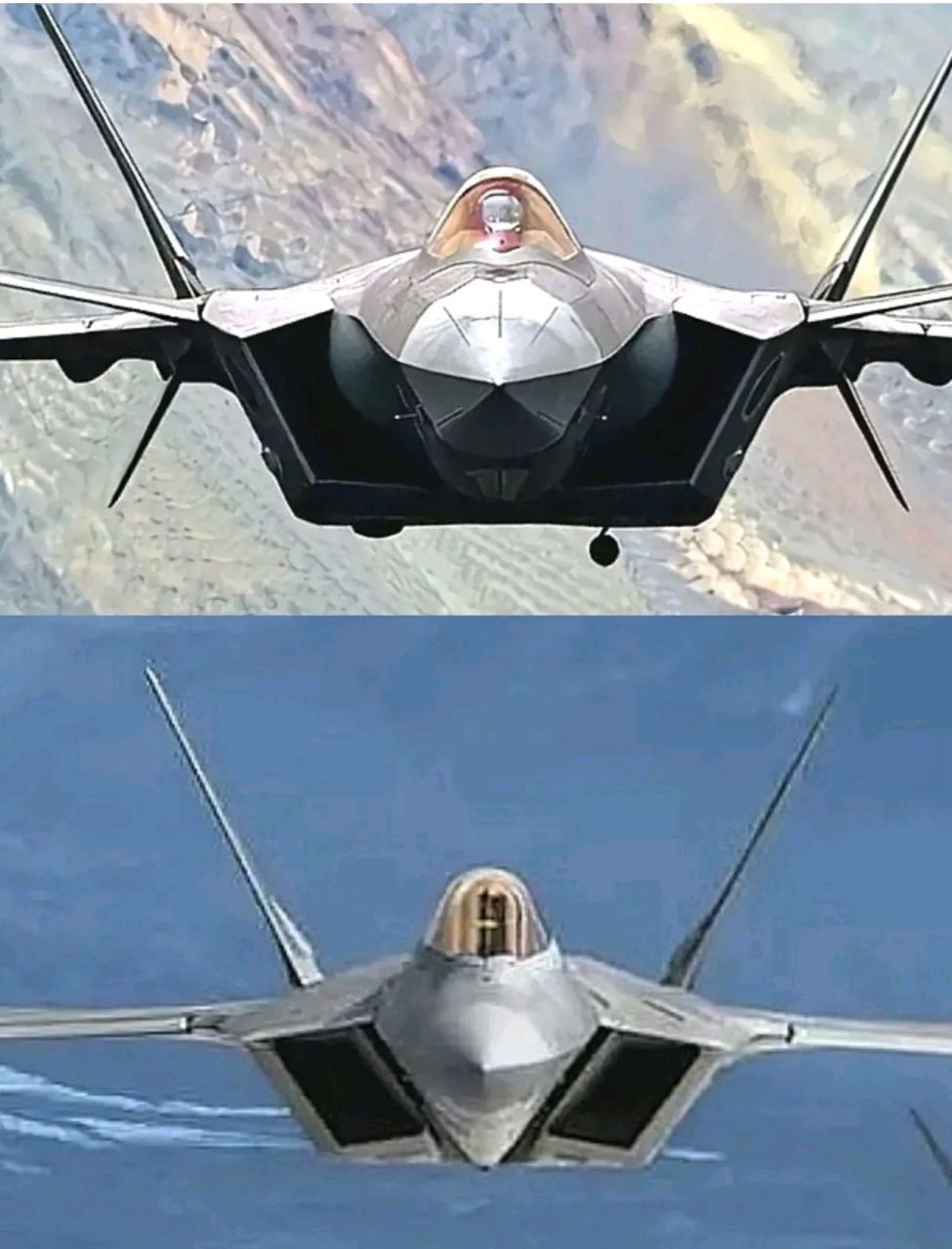 歼20,f22飞行正面大图!#生活# #军事# #我要上热门