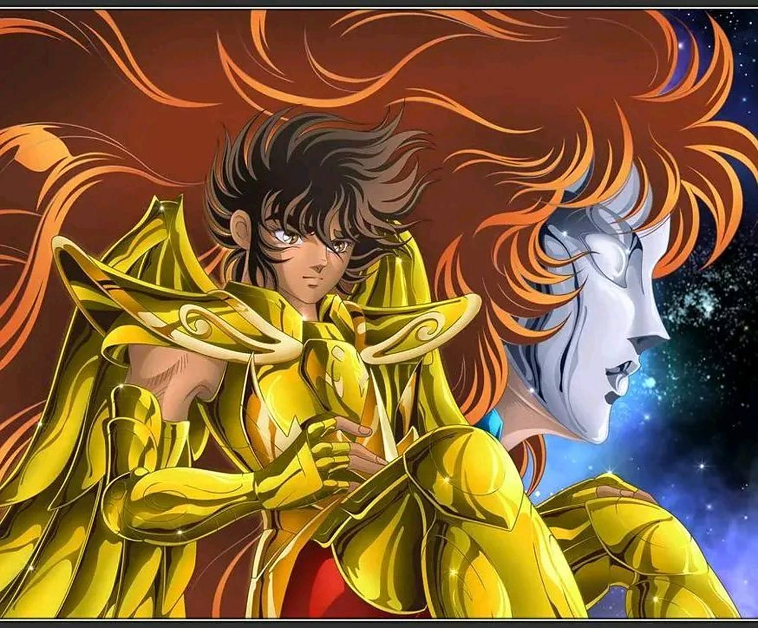 圣斗士星矢:青铜五小强黄金圣衣版.#动漫# #插画# #圣斗士