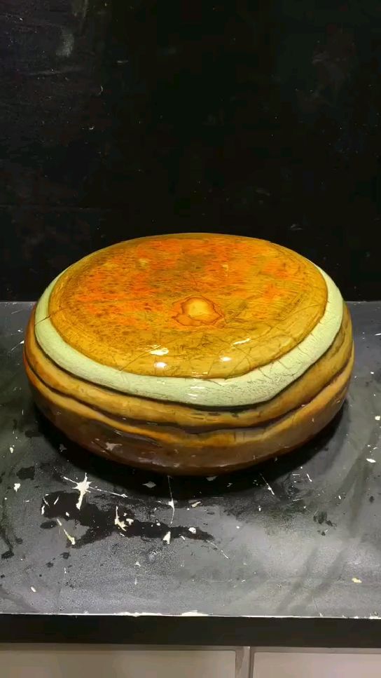 大自然手笔创作的艺术品精品彩陶石又名花鼓专家都说不错