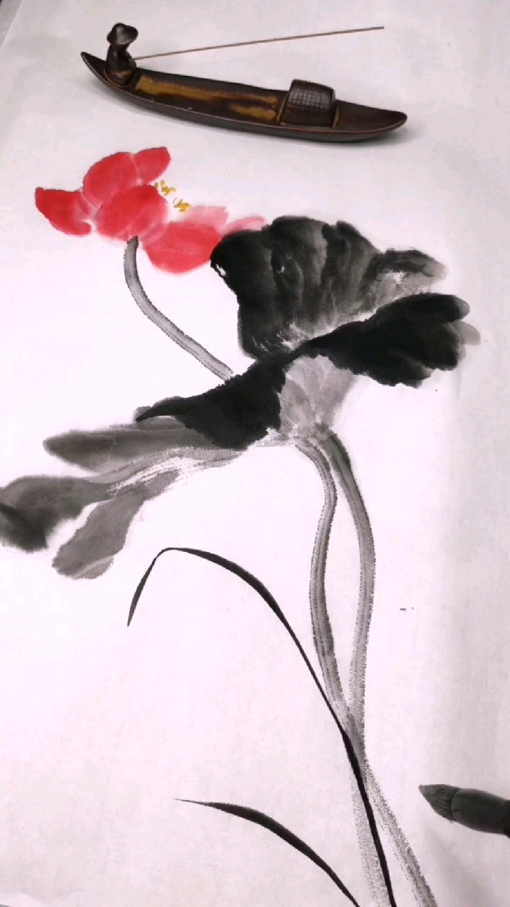 写意水墨荷花画法