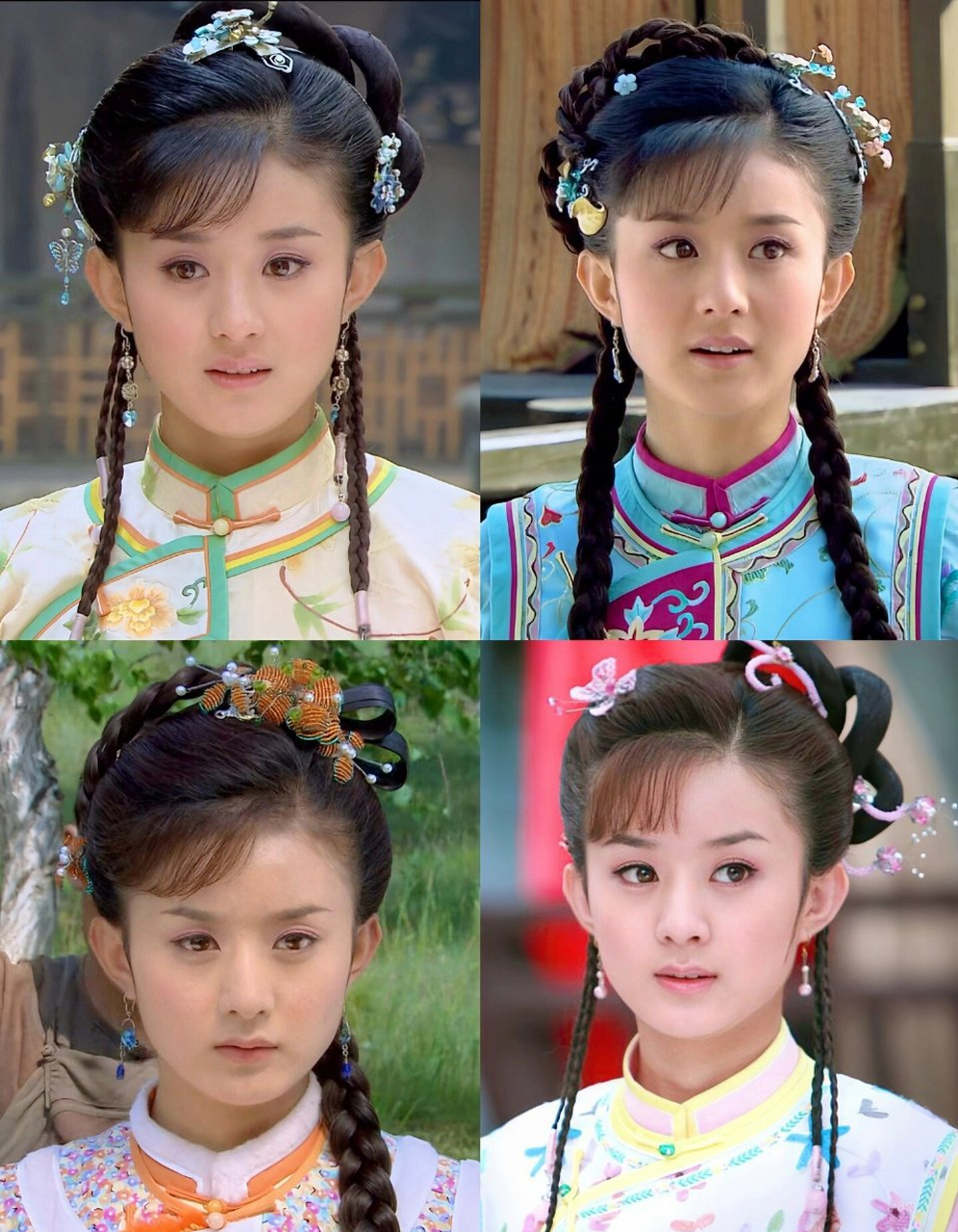 新还珠格格# #赵丽颖# #明星妆容大赏#   《新还珠格格》晴儿头 