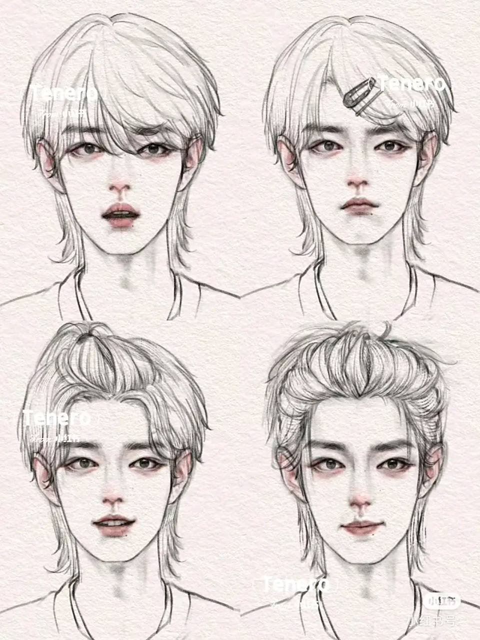 哈哈哈,看到有人画的肖战每天回家怎么打理长头发.