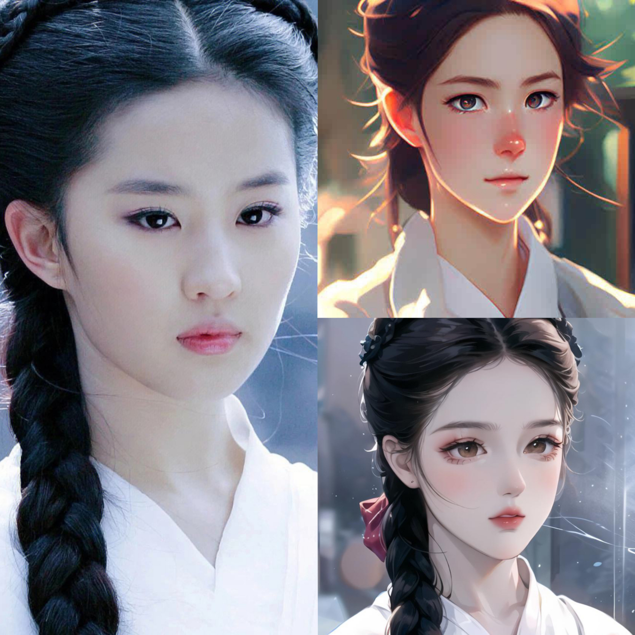 ai把刘亦菲画得太丑了.