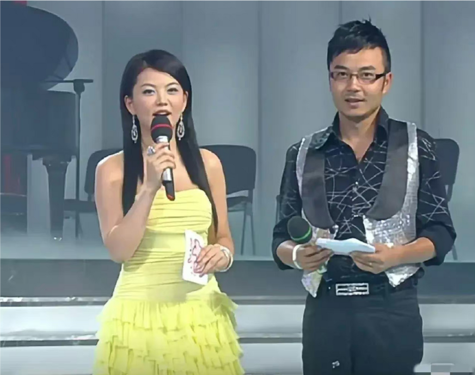 2007年的李湘好漂亮大气又明艳 676767,汪涵更是帅气逼人.