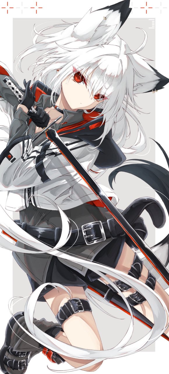 分享一张超可爱的小银狐美少女 #acgn雨梦# 画师:すみし