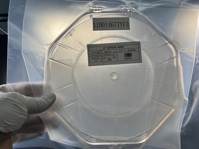 蓝宝石晶片单晶衬底,直径8英寸,蓝宝石晶片基底承载器al2o3氧化铝