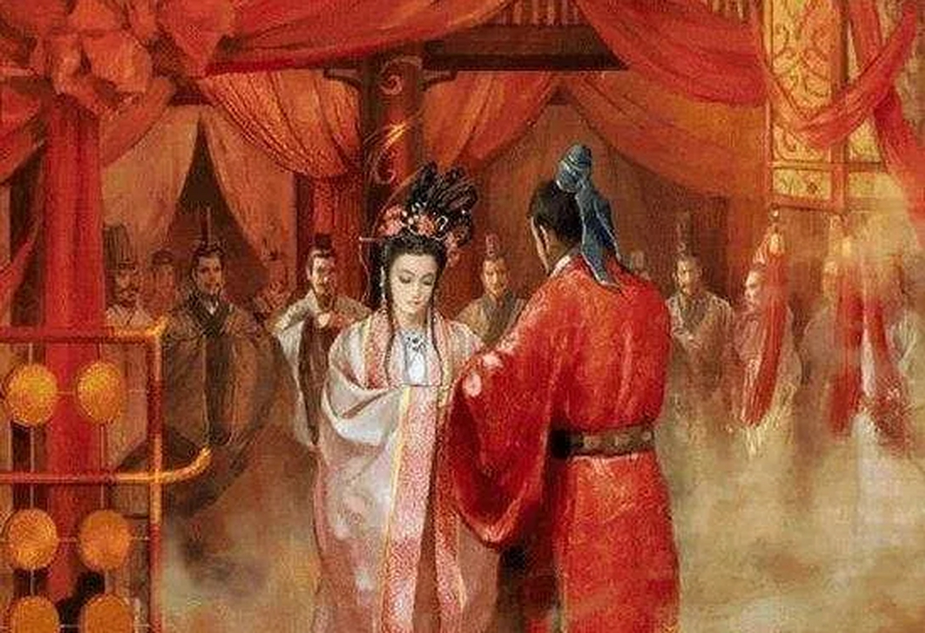 李郢有诗才,与另一家争聘一位美貌女子,女家无法定夺便要他们各备