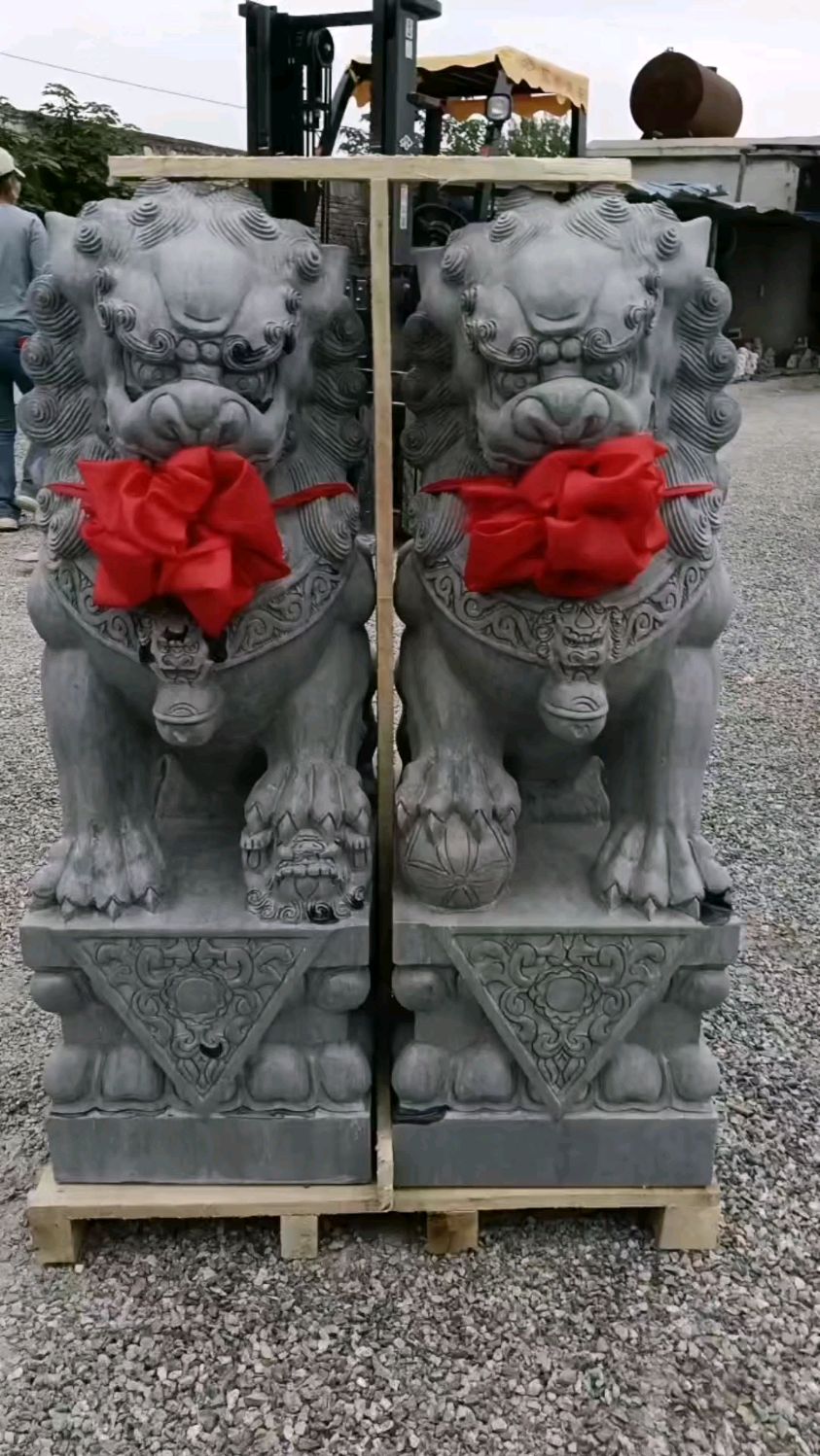 石狮子镇宅保平安石雕狮子祠堂别墅会所酒店门口狮子