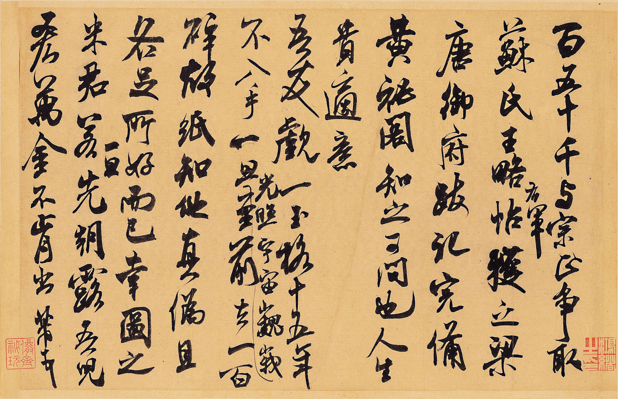 台北故宫博物院珍品,北宋书法真迹,米芾行草书帖《适意帖》