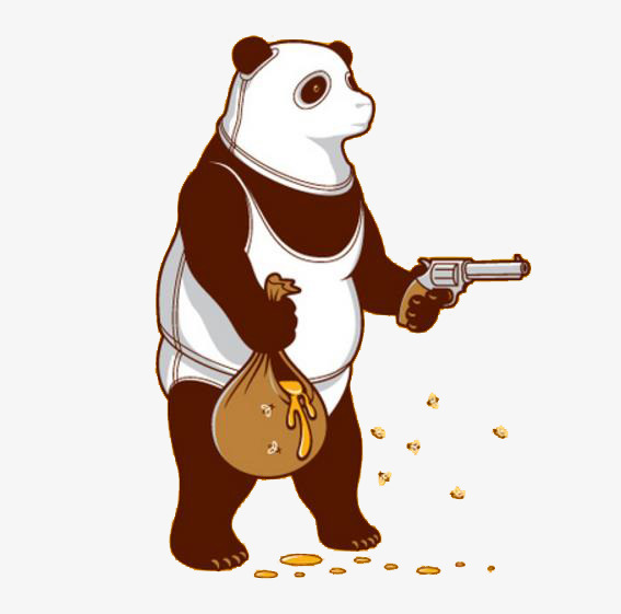 熊猫举枪包被图片