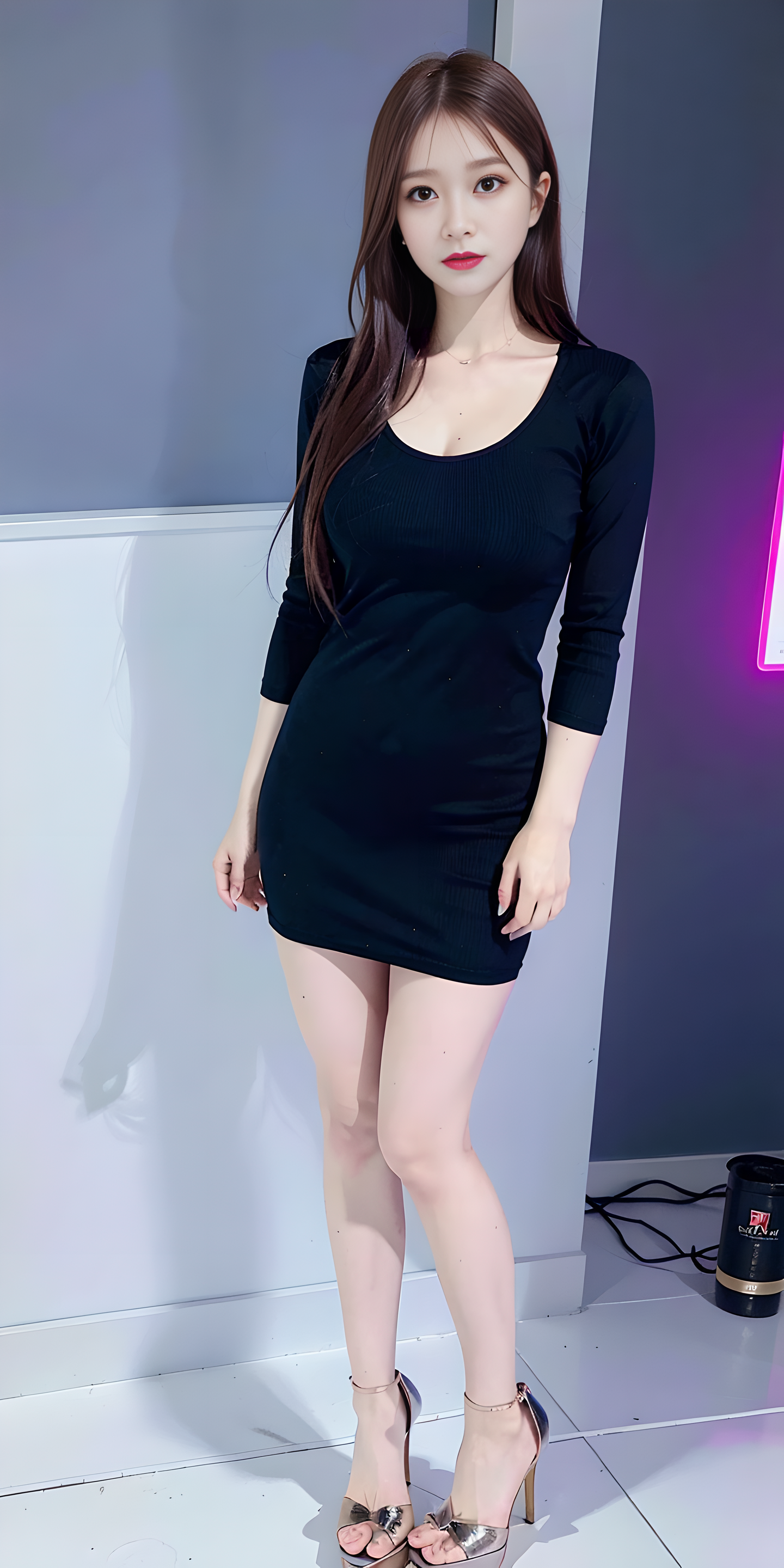 黑衣美人:描绘纯净神秘的女性之美