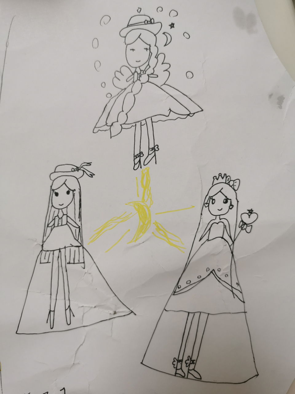 【公主系列】姐姐画的vs妹妹画的 #绘画# #画画