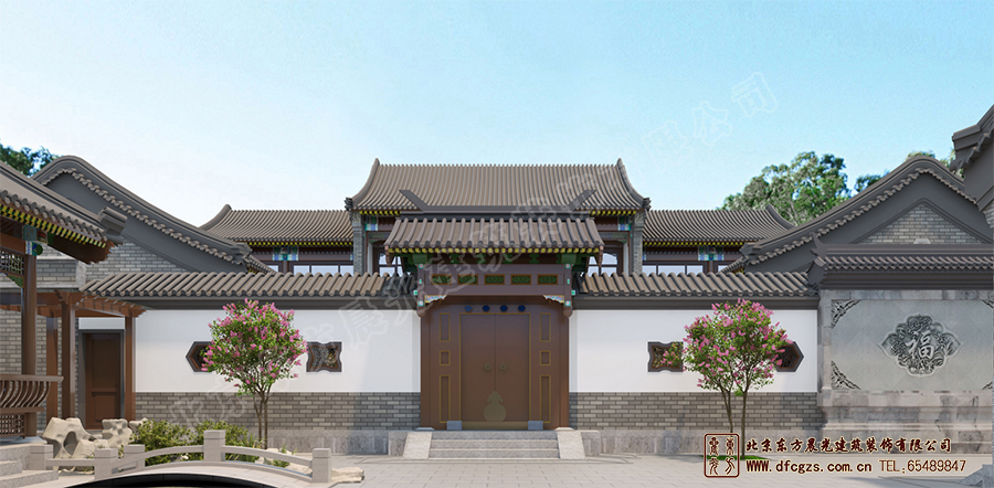 中式仿古二进四合院27.06x37.86 传统的布局 现代的居住功能