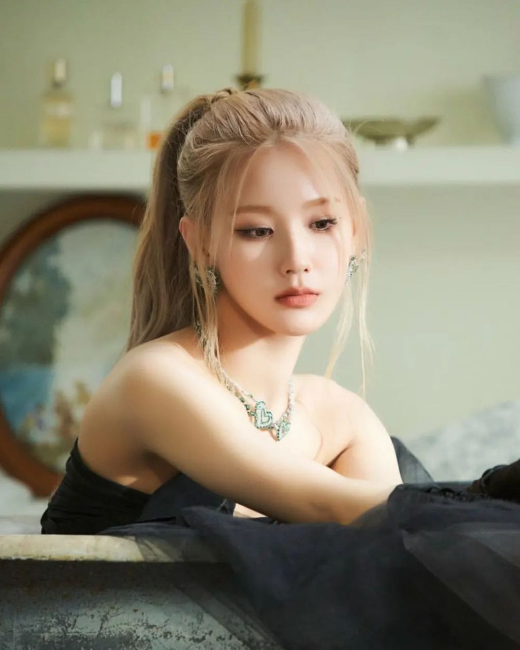 马尾女神赵美延黑裙写真