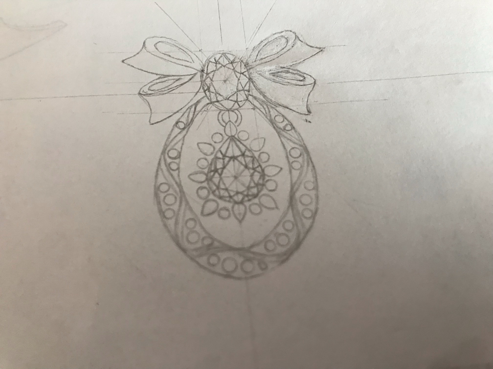 珠宝设计# 今天上午练习的手绘图,礼物系列,帕拉依巴画的很糟糕,但