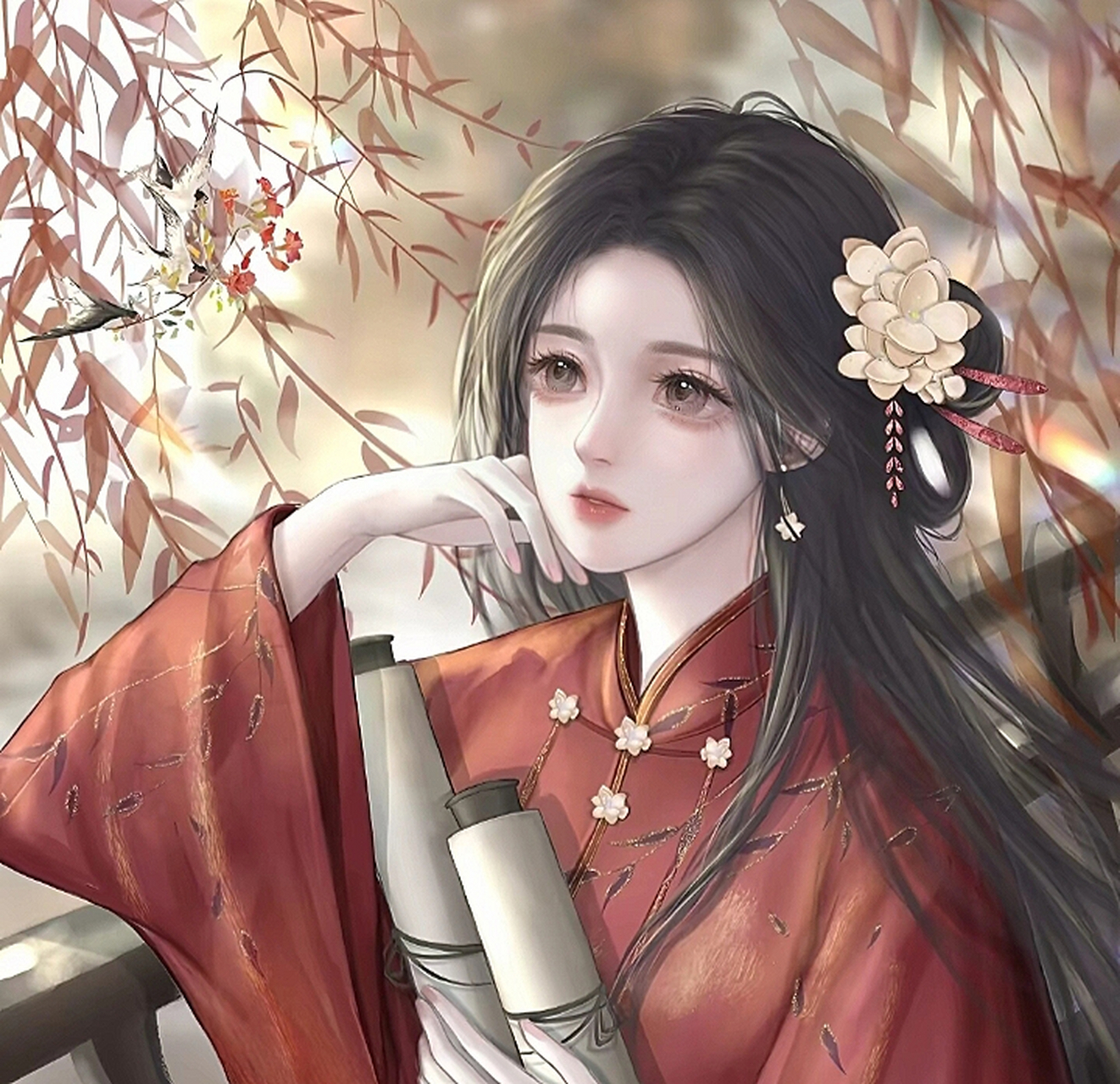 古风红色系女生头像 5963040506035056046751