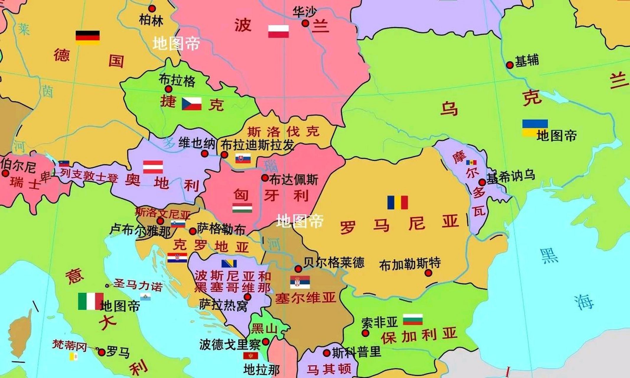 罗马尼亚王国地图图片