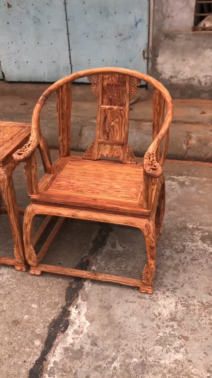 越南黄花梨皇宫椅三件套