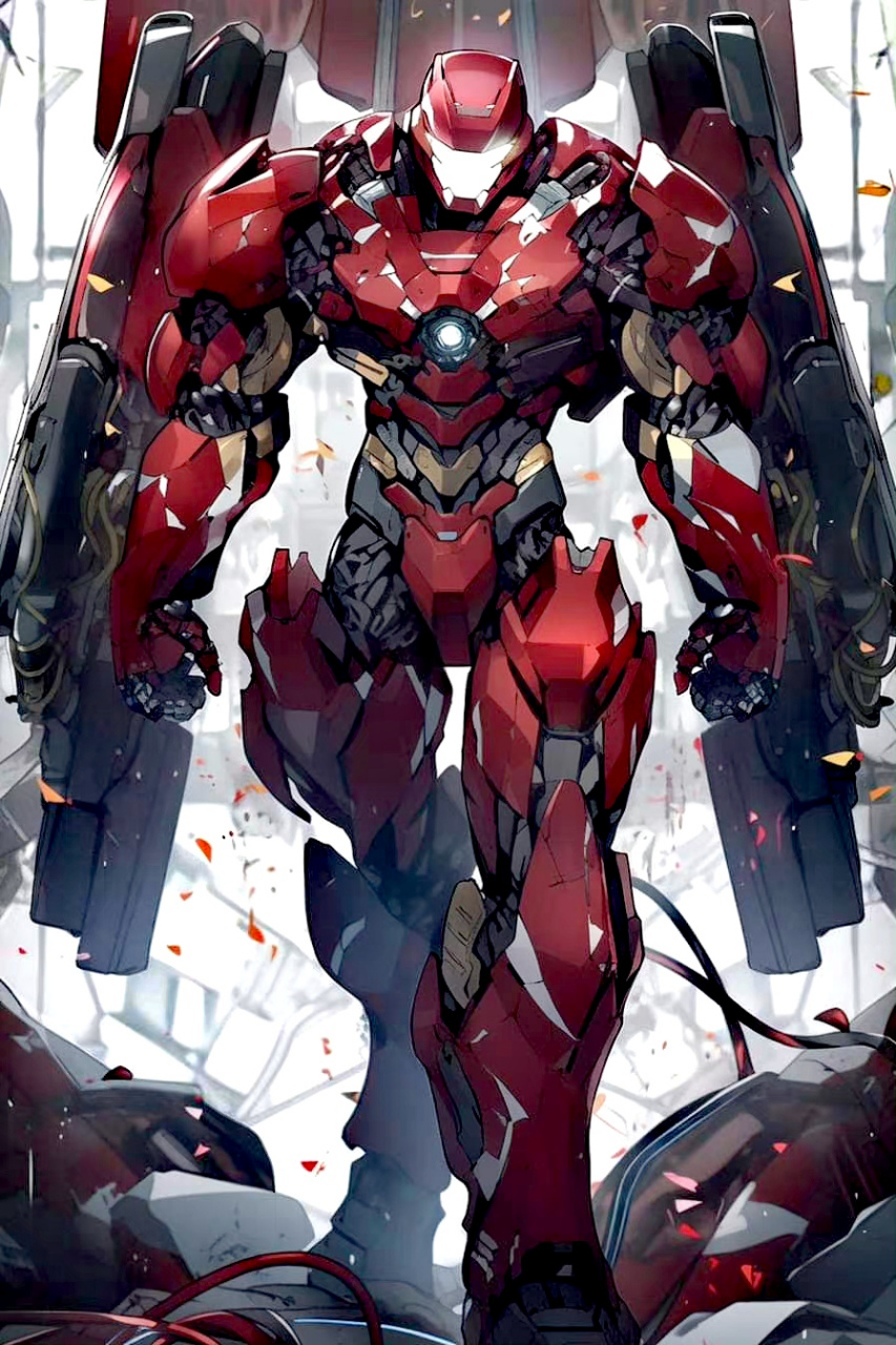 一组ai创作的机甲作战小队,by noctco 676767.