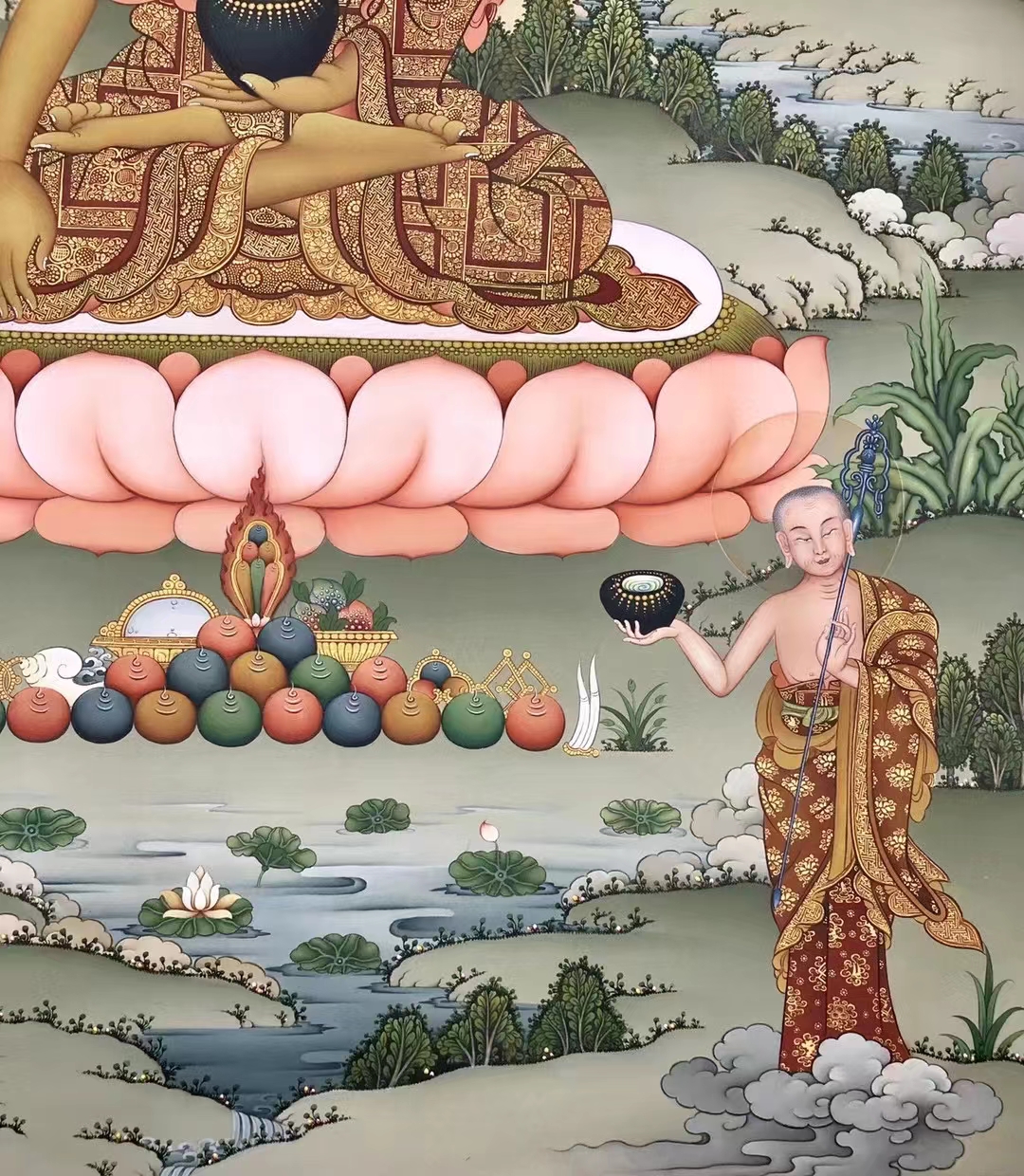 山水意境的唐卡