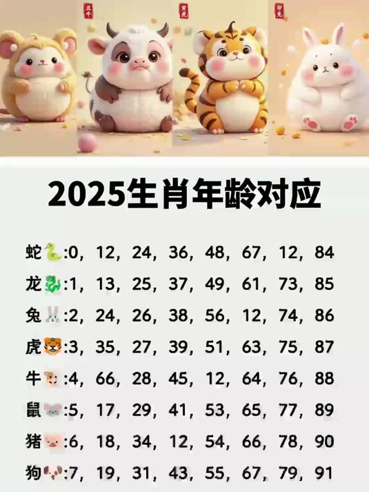 2025完整生肖表图下载